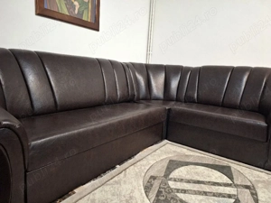 Colțar din piele extensibila + fotoliu stare excelenta