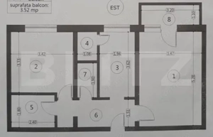 Apartament 2 camere, 54 mp, zona Tudor - imagine 9