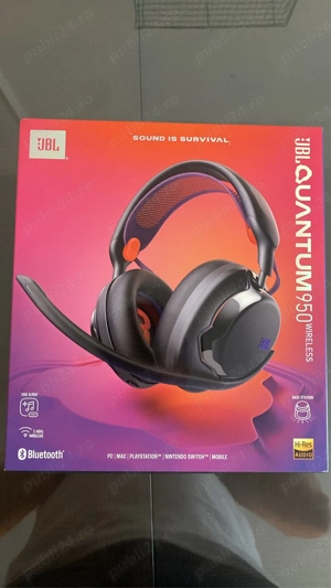 Casti gaming JBL Quantum 950, Negru, wireless, microfon cardioid