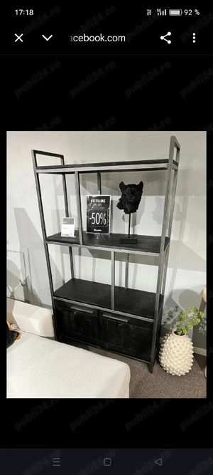 mobila cu rafturi lemn vopsit - imagine 5