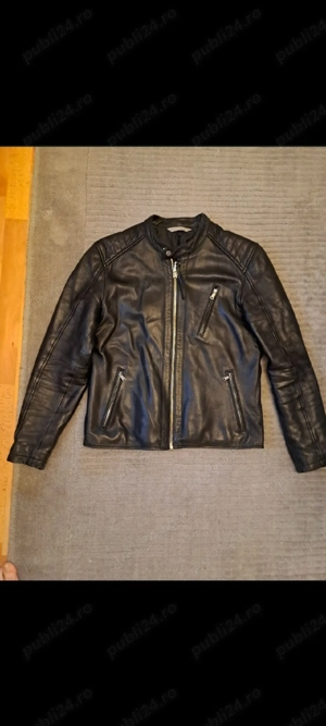Geaca Zara biker de piele,model Dsquared 