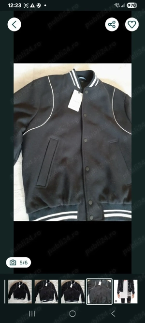 Geaca Zara colegiu de lână,model Balmain - imagine 2