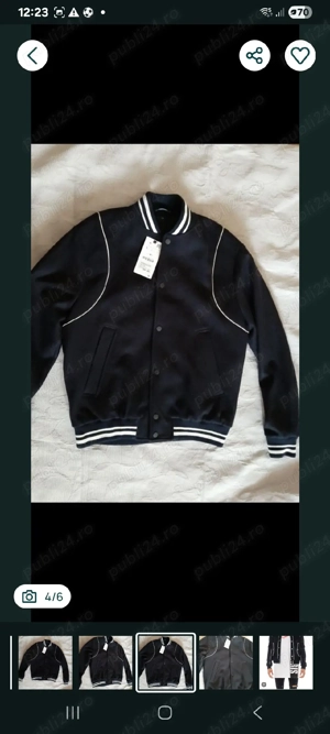 Geaca Zara colegiu de lână,model Balmain - imagine 4