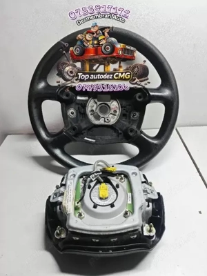 Volan Audi A6 C5 imbracat în piele cu airbag - imagine 2