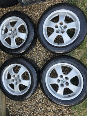 Set 4 jante aliaj 5x100 echipate cu anvelope vara 205/55/16 - imagine 2