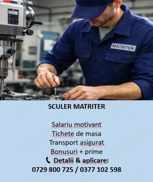 Angajam Sculer Matriter in Brasov 
