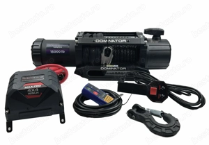 Troliu electric Dominator 15000 lb HD SR sufa sintetica platforma 4x4 auto ( 6810kg )