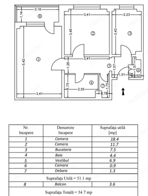 De vanzare apartament 2 camere Gorjului - imagine 8