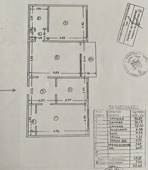 Apartament 3camere Ultracentral, etaj 1, 63mp - imagine 11