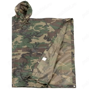 Pelerina impermebila Vanatoare MFH 08524T Militara US Poncho Woodland Pescuit Camping Outdoor NOUA