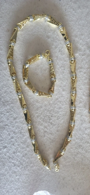 diferite lanturi brățări placate cu aur - imagine 3