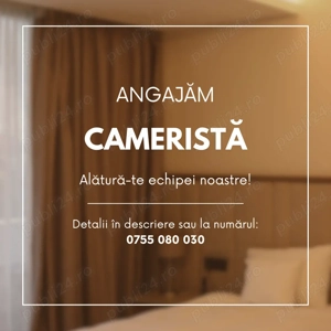 Angajăm cameristă la Stein Collection Hotel
