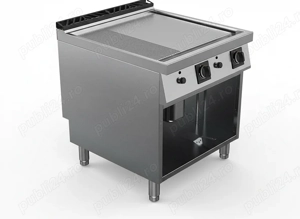 Fry-top electric cu suprafata mixta 1 2 neteda, 1 2 striata 