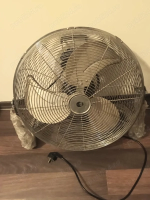 Vand ventilator inox cu suport podea 50 W 3 viteze