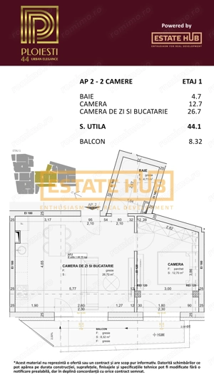Apartament 2 camere FINISAT | Ploiesti 44 | Comision 0% - imagine 7