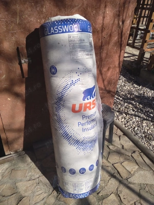 Vata minerala de sticla, caserata cu aluminiu, URSA PLUS