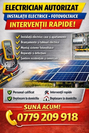Electricieni autorizati | Instalatii electrice | Fotovoltaice | Interventii rapide