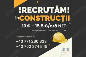 Angajăm in construcții. Franta.