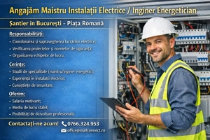 Angajam maistru instalatii electrice   inginer energetician