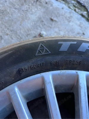 roata janta anvelopa 215/60R17 mercedes OEM  model B, C, CLA, CLB, GLA, GLB, GLC  - imagine 2