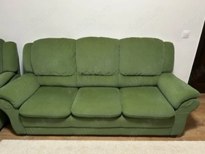 Canapea extensibilă 3 locuri + 2 fotolii - Set Milano