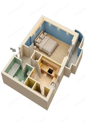 Garsonieră 37 mp la 3 minute de metrou Emil Botta — 97.500 EUR - imagine 4