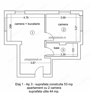 Ultracentral Mantuleasa Universiate 2 Camere - imagine 4
