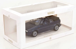 Golf 2 Cabriolet 1:18 Norev blue metalic  - imagine 3