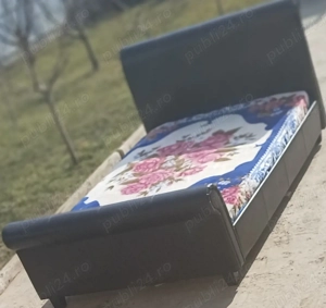 Pat complet, cu somiera si saltea, dim.140 200 cm.