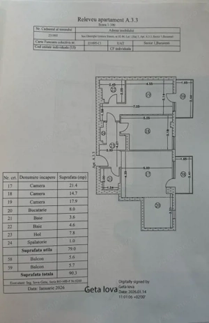Apartament 3 camere NOU, 91 mp, 2 balcoane | Atrium Plaza - Sișești - imagine 19