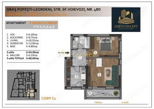 NOU Apartament 2 camere Popesti Leordeni - imagine 10