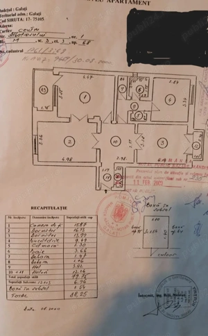 Apartament 3 camere (87mp) ultracentral in Galați