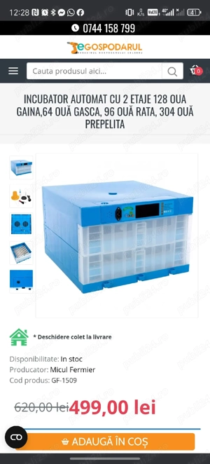 Incubator automat cu 2 etaje 128 oua gaina,64 ouă gasca, 96 ouă rata, 304 ouă prepelita