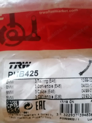 Pompa motorina bmw320d e46, 4 buji incandescente motorina, racord frina fata, spate piese noi.  - imagine 5