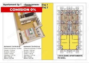 IMI Residence - Comision 0 - Apartament cu 2 camere, 55 mp - loc parcare inclus