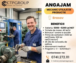 ANGAJAM Mecanic Utilaje de Productie 