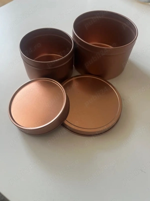 Cutii metalice rose gold