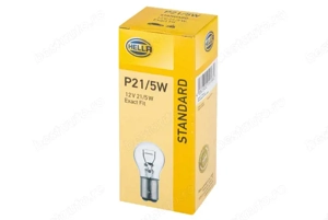 Bec auto semnalizator Hella, tensiune 12V, P21/5W, halogen - imagine 2