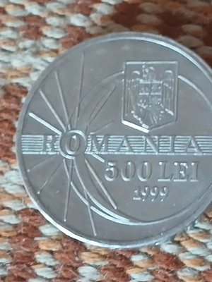 monedă 500 lei 1999 eclipsa