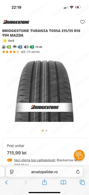 Anvelope Bridgestone Turanza 215 55 R18 95H - imagine 5