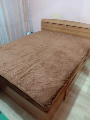 Pat de mijloc dublu 160 200 (saltea inclusa)