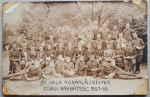 CORUL BĂRBĂTESC al Școlii normale din Cristur (Székelykeresztúr) 1927-1928