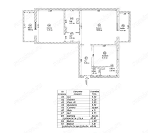 AX1212 Bucovina, 57 Mp Utili + Doua Balcoane, Etaj 1 - imagine 10