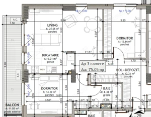 Ap. 3 camere[76 mp] Ansamblu de top cu Discount_zona RIVUS- TVA INCLUS! - imagine 2
