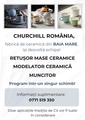 Operator mase ceramice - Un singur schimb!