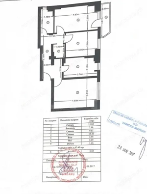 Apartament 3 camere, 62.40 mp, zona Pacurari-Bulevard - imagine 16