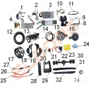 Piese Cvadriciclu Electric Kuba City 4Zenn EV1 3Zenn, 44Zenn Arora S1, Amy, 4X   - imagine 3