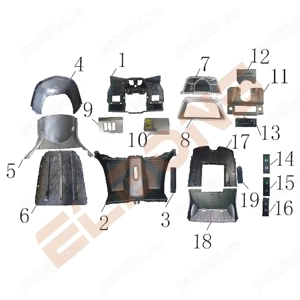 Piese Cvadriciclu Electric Kuba City 4Zenn EV1 3Zenn, 44Zenn Arora S1, Amy, 4X   - imagine 2