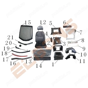 Piese Cvadriciclu Electric Kuba City 4Zenn EV1 3Zenn, 44Zenn Arora S1, Amy, 4X   - imagine 9