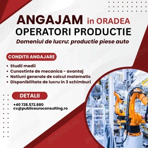 Angajam operatori productie cu permis B!